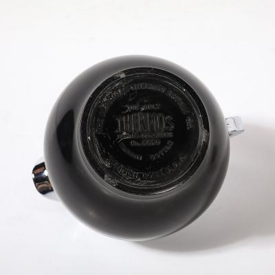 Raymond Loewy Art Deco Spherical Miracle Chrome Bakelite Thermos Bottles by Raymond Loewy