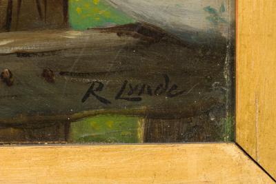 Raymond Lynde English Gilt Young Lady Portrait