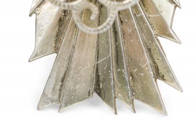 Raymond Subes 3 French Art Deco Silvered Bronze Wall Lights Sconces Manner of Raymond Subes