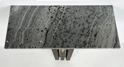 Raymond Subes Art Deco Wrought Iron Brass Marble Console Table Subes Manner