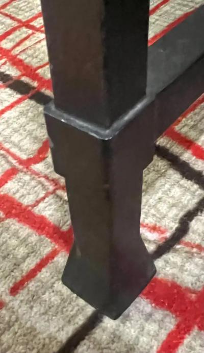 Raymond Subes Custom French Mid Century Modern Neoclassical Iron Stone Console Raymon Subes