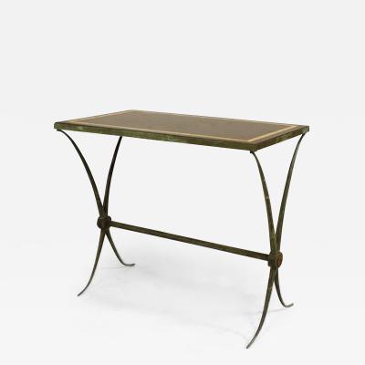 Raymond Subes French Art Deco Green Patinated Bronze End Table