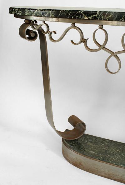 Raymond Subes French Art Deco Steel Console Table