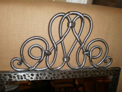 Raymond Subes French Art Deco Steel Mirror After Raymond Subes