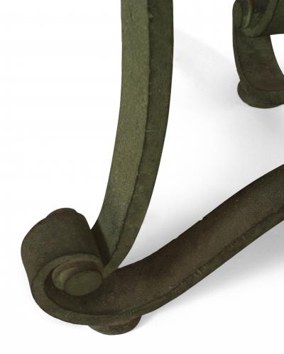 Raymond Subes French Subes Iron and Marble Top Center Table