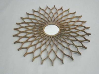 Raymond Subes Large French Mid Century Hand Wrought Iron Sunburst Mirror by Raymond Subes 1930