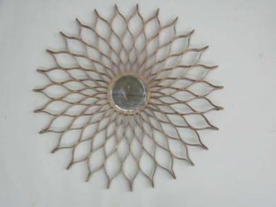 Raymond Subes Large French Mid Century Hand Wrought Iron Sunburst Mirror by Raymond Subes 1930