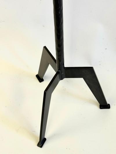 Raymond Subes Pair of Custom French Art Deco Wrought Iron Floor Lamps style of Raymond Subes