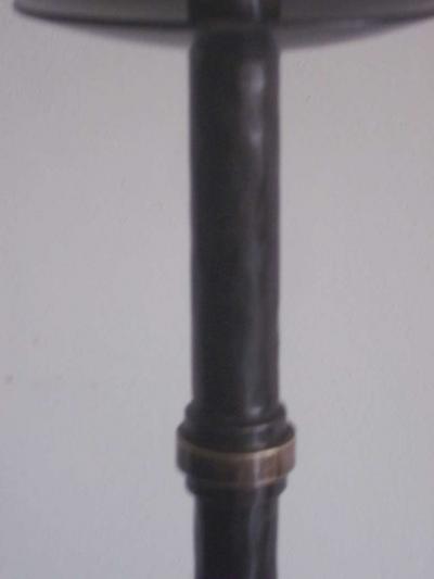 Raymond Subes Pair of French 1940s Style Wrought Iron Standing Lamps