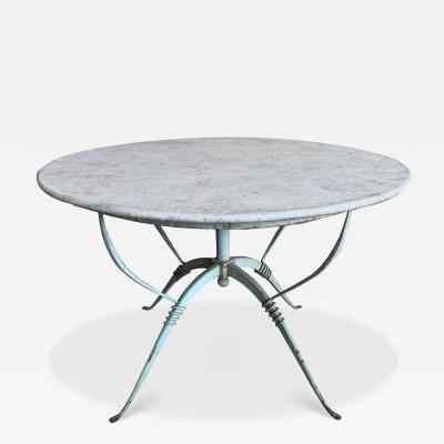 Raymond Subes RAYMOND SUBES IRON AND MARBLE TABLE