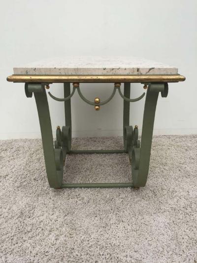Raymond Subes Raymond Subes Attributed Iron and Gilt Marble Table
