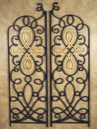 Raymond Subes Raymond Subes Pair of Iron and Gilt Grilles Gate