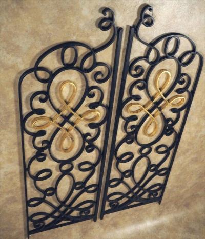 Raymond Subes Raymond Subes Pair of Iron and Gilt Grilles Gate