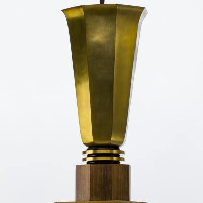 Raymond Subes Raymond Subes art deco cup urn shaped standing lamp on pedestal