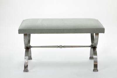 Raymond Subes Raymond Subes brushed iron base bench