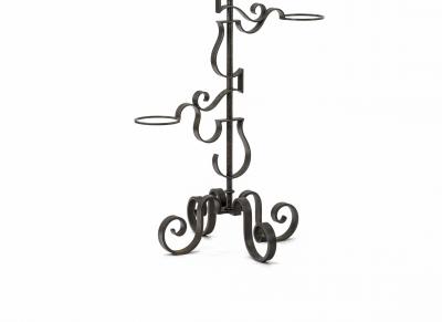 Raymond Subes Raymond Subes spectacular wrought iron planter standing lamp