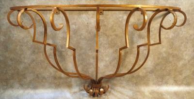 Raymond Subes Style of Raymond Subes Gilt Iron Console