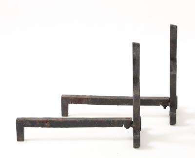 Raymond Subes attrib Andirons of Neoclassical Design France c 1930 s