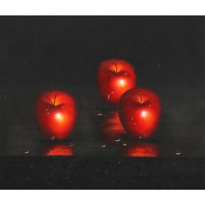 Realism Still Life Oil Painting of Apples