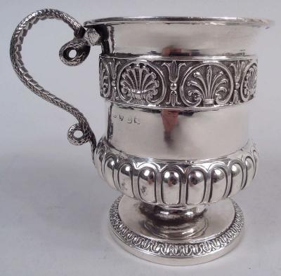 Rebecca Emes Emes Barnard English Georgian Regency Sterling Silver Mug 1816
