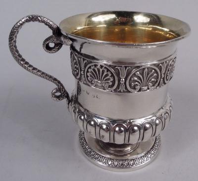 Rebecca Emes Emes Barnard English Georgian Regency Sterling Silver Mug 1816