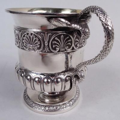 Rebecca Emes Emes Barnard English Georgian Regency Sterling Silver Mug 1816