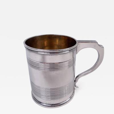 Rebecca Emes Emes Barnard English Georgian Sterling Silver Tankard Mug 1822