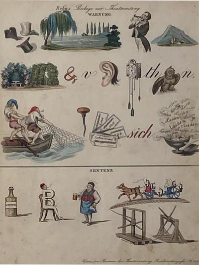 Rebus Picture puzzle Germany 19th Century