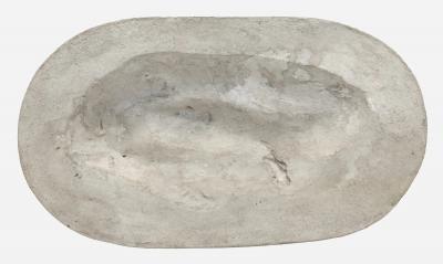 Reclining dog plaster statuette France circa 1880