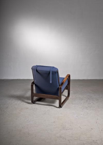 Reclining early Modernist lounge chair
