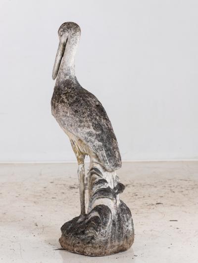 Reconstituted Heron or Crane Sculpture French 1950s 60s