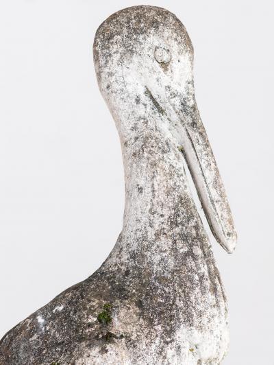 Reconstituted Heron or Crane Sculpture French 1950s 60s