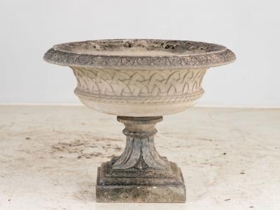 Reconstituted Stone Celtic Urn or Planter England Late 20th C 
