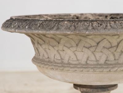 Reconstituted Stone Celtic Urn or Planter England Late 20th C 