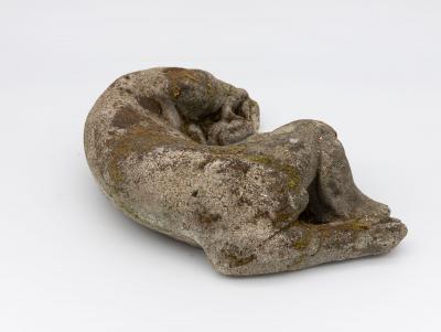 Reconstituted Stone Dog Spaniel Garden Ornament England 20th Century
