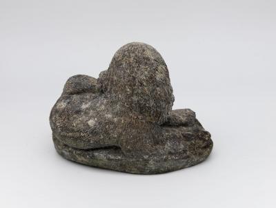 Reconstituted Stone Dog Spaniel Garden Ornament England 20th Century