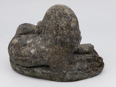 Reconstituted Stone Dog Spaniel Garden Ornament England 20th Century