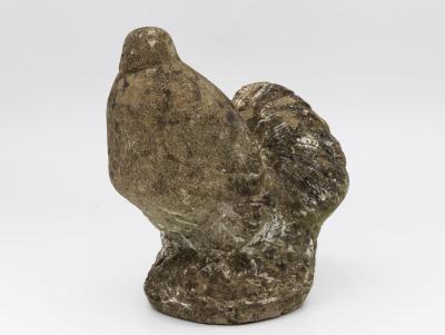Reconstituted Stone Dove Garden Ornament English Mid 20th C 