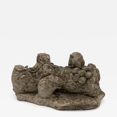 Reconstituted Stone Family of Mice Garden Ornament England 20th C 