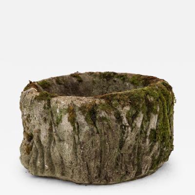 Reconstituted Stone French Faux Bois Planter Early 20th Century