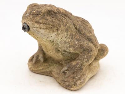 Reconstituted Stone Frog Fountain Garden Ornament 20th Century