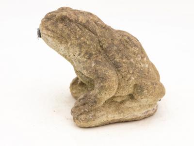 Reconstituted Stone Frog Fountain Garden Ornament 20th Century