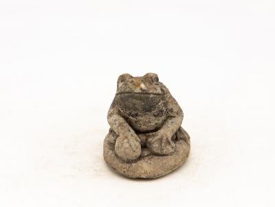 Reconstituted Stone Frog Garden Ornament 20th Century