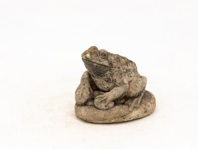 Reconstituted Stone Frog Garden Ornament 20th Century