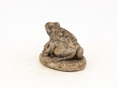 Reconstituted Stone Frog Garden Ornament 20th Century