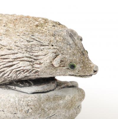 Reconstituted Stone Hedgehog Garden Ornament 20th Century