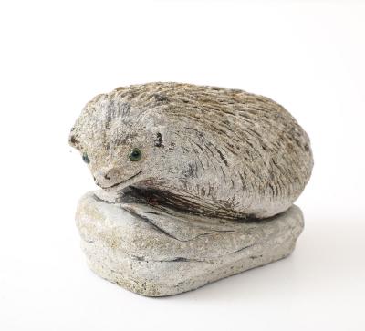 Reconstituted Stone Hedgehog Garden Ornament 20th Century