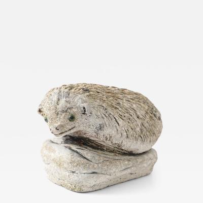 Reconstituted Stone Hedgehog Garden Ornament 20th Century