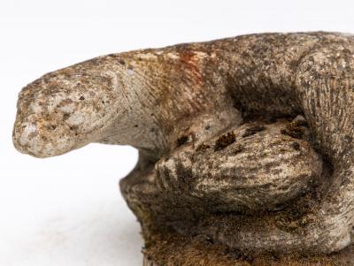 Reconstituted Stone Otter Garden Ornament French Mid 20th C 