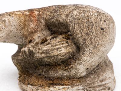 Reconstituted Stone Otter Garden Ornament French Mid 20th C 